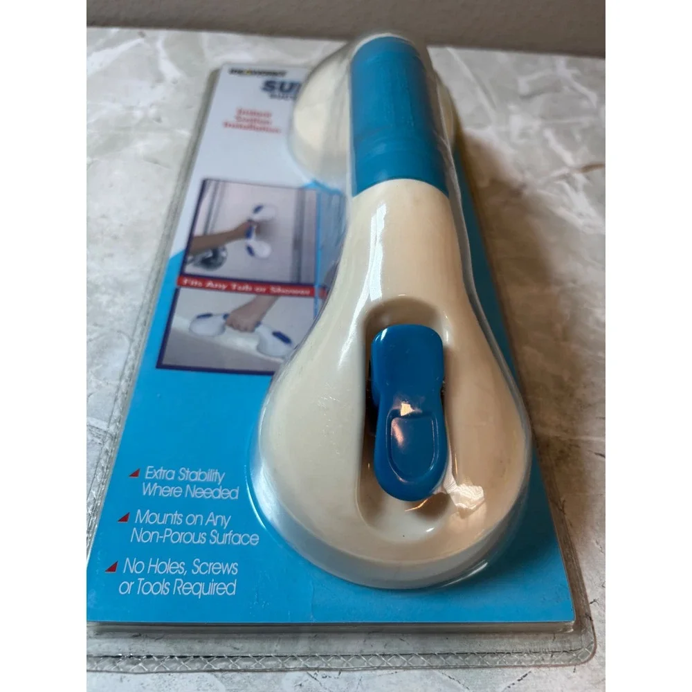 IdeaWorks Super‎ Grip Suction Mount Handle Bathroom Shower Safety Grab Bar White